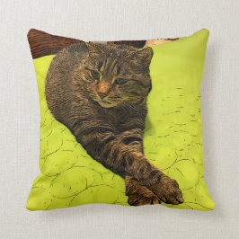 Kat Porträtt dekorativ Dekorativ kudde modern kons