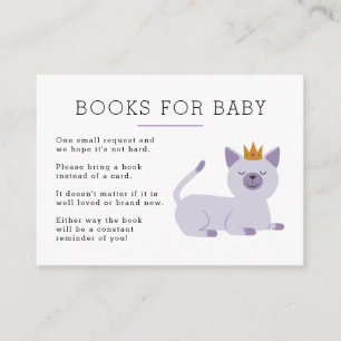 Kat Princess Bok Request Baby Shower Tilläggskort