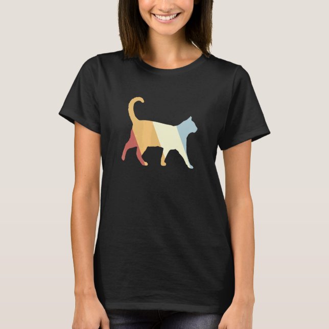 Kat Retro-Vintage 7 T Shirt (Framsida)
