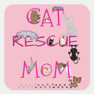 KAT:s Lycklig-Mor-dag till Rädding Mamma! Fyrkantigt Klistermärke