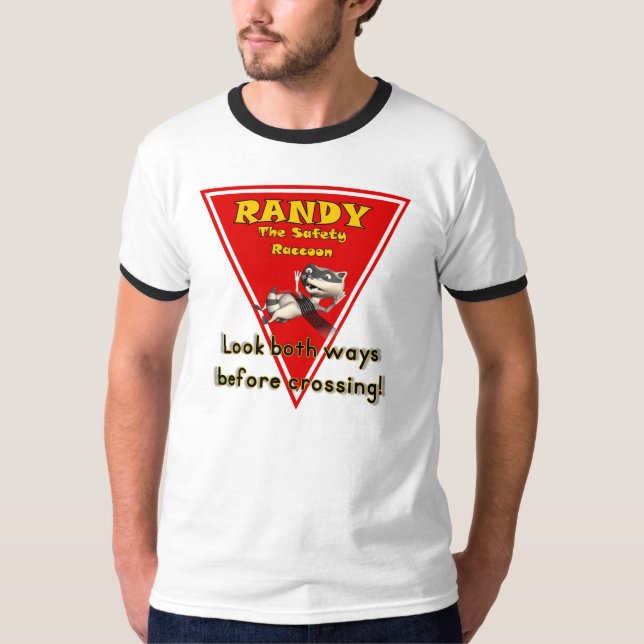 Kåt säkerhetsraccoonen tee (Framsida)