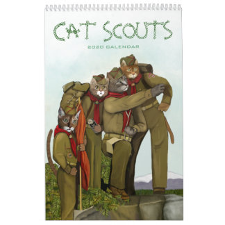 Kat Scouts 2020 Cute & Funny Camping Cats Kalender