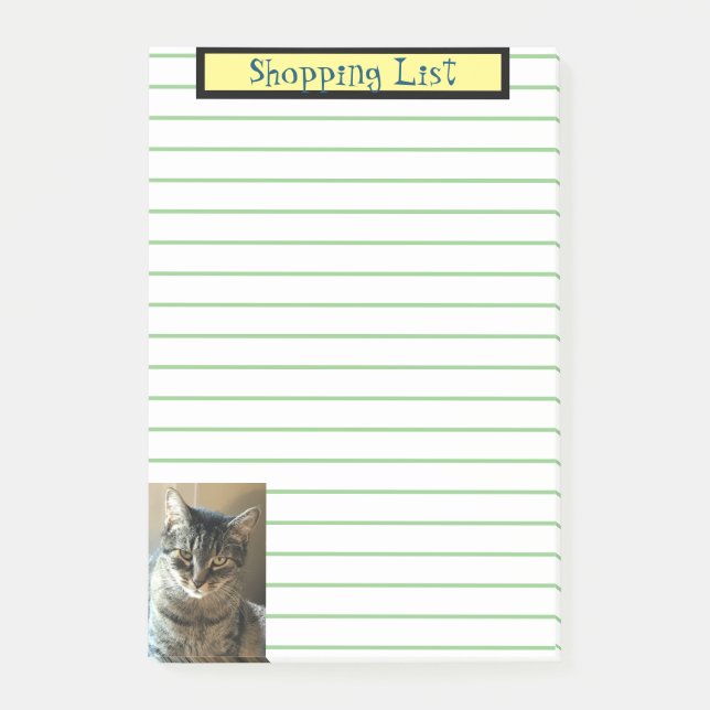 Kat Shopping List Post-it Block (Framsida)