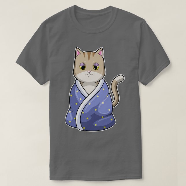 Kat Sleeping Blanket T Shirt (Design framsida)