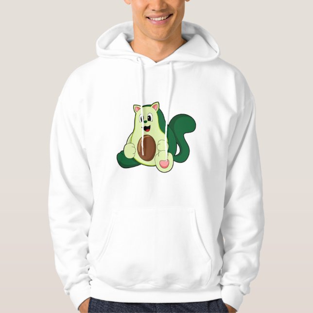Kat som Avocado Hoodie (Framsida)