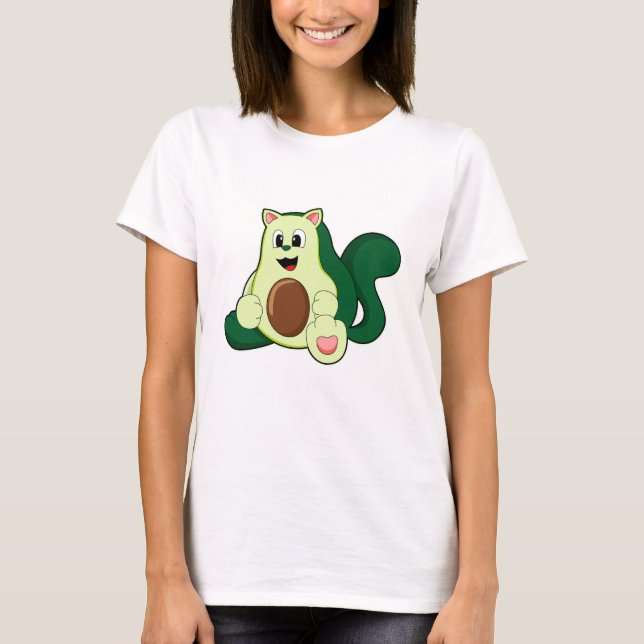 Kat som Avocado T Shirt (Framsida)