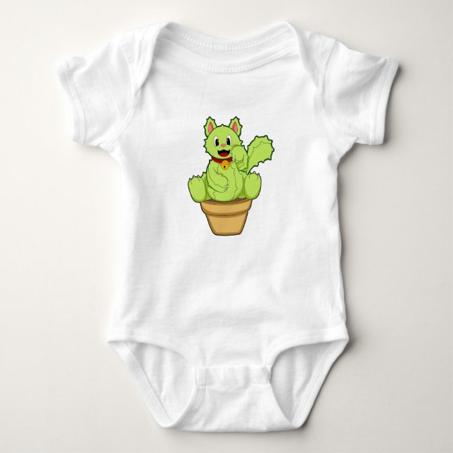 Kat som Cactus T Shirt (Framsida)