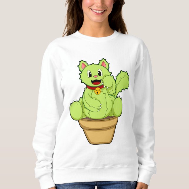 Kat som Cactus T Shirt (Framsida)