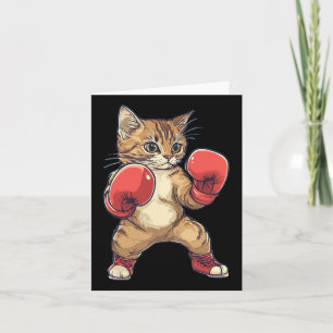Kat som doserats som en boxer Funny Boxing Manar W Kort
