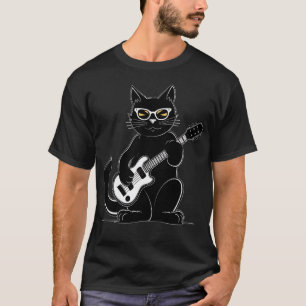 Kat som spelar gitarr 1 t shirt