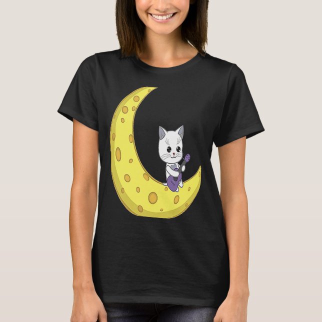 Kat som spelar gitarr t shirt (Framsida)