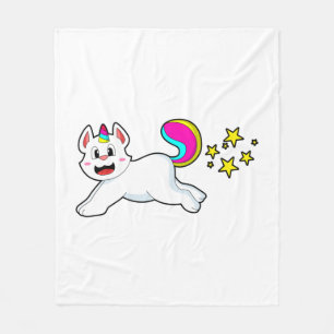 Kat som Unicorn Fleecefilt