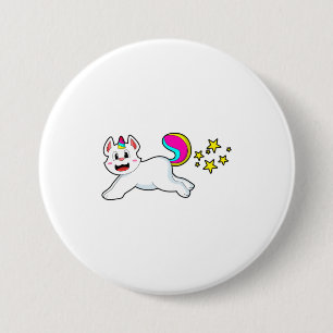 Kat som Unicorn Knapp