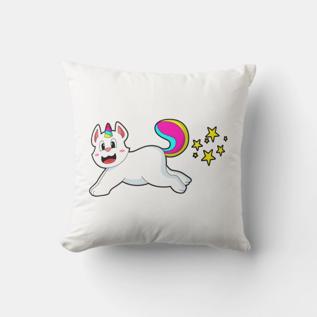 Kat som Unicorn Kudde (Framsida)
