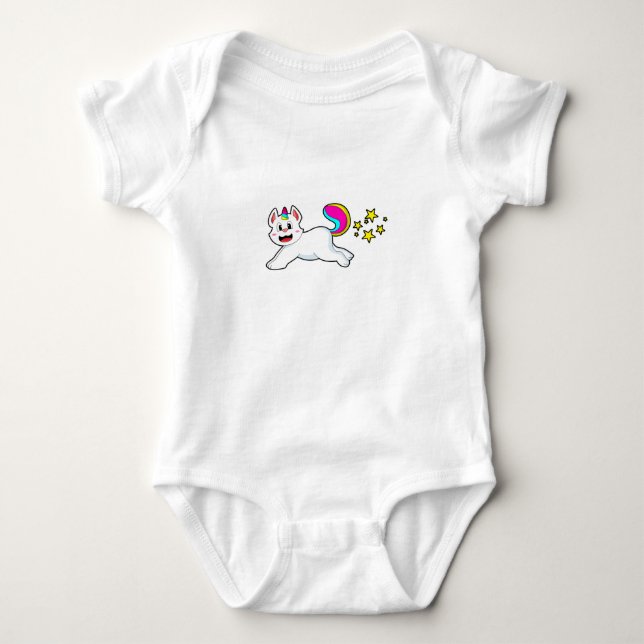 Kat som Unicorn T Shirt (Framsida)