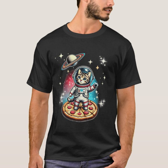 Kat Space-gåvor Cat Mamma Cat Pappa Astronaut Cat  T Shirt (Framsida)