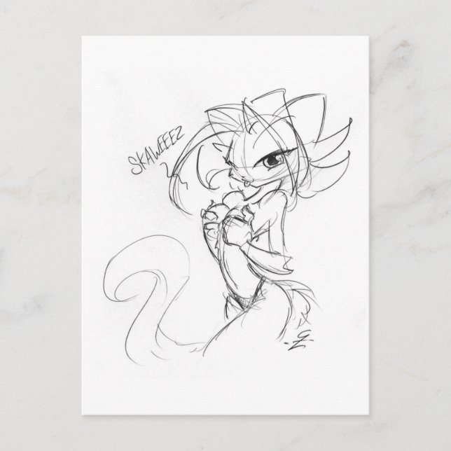 Kat Squeeze Vykort (Framsida)