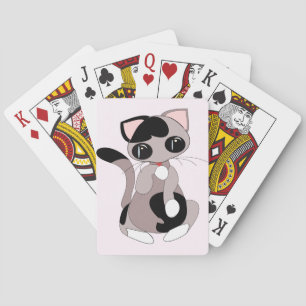 Kat Städning Rosa-uppspelningskort - Anpassade Casinokort