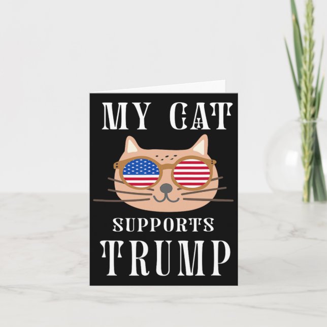 Kat-stöd Trump 2024 Ta Amerika tillbaka valet Kort (Framsida)
