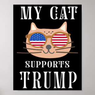 Kat-stöd Trump 2024 Ta Amerika tillbaka valet Poster