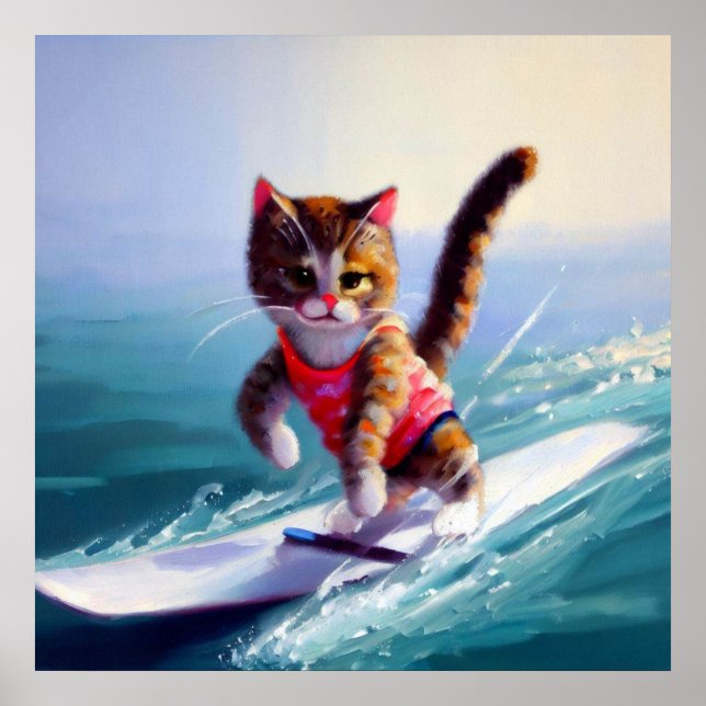 Kat Surfing Poster (Framsidan)