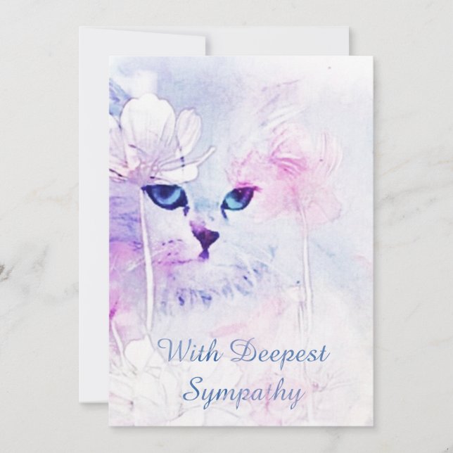 Kat Sympathy Card Kort (Framsida)