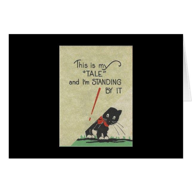 Kat "Tale"-kort Hälsningskort (Framsidan Horizontal)