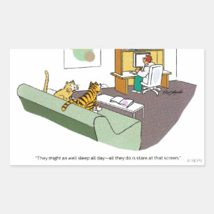 Kat Talk Rektangulärt Klistermärke