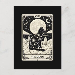 Kat Tarot-kort, Måne-grafik Helg Vykort