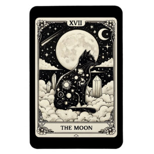 Kat Tarot-kort, Måne-grafik Magnet