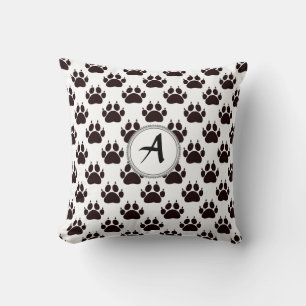 Kat Tass avtryck med monogram Kudde