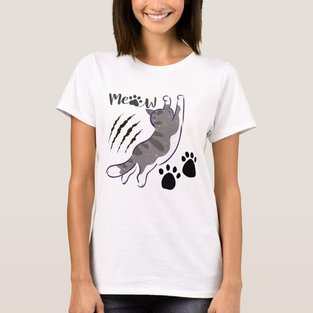 Kat-tidrutekrepor och Meow T Shirt (Framsida)