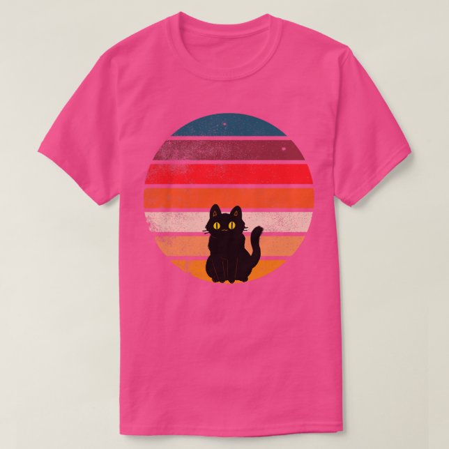 Kat Tittar vid solnedgång 4 T Shirt (Design framsida)