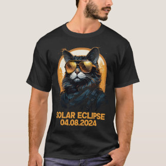 Kat Total Solar Eclipse April 8 2024 Astronomi T Shirt