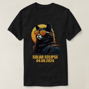 Kat Total Solar Eclipse April 8 2024 Astronomi T Shirt