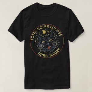 Kat Total Solar Eclipse April 8 2024 Astronomi T Shirt