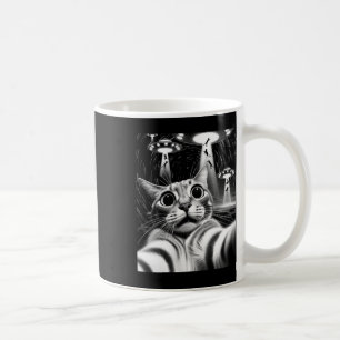 Kat Ufo Invasion _ Funny Cat Meme Retro Alien Cat Kaffemugg