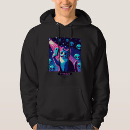Kat UFO Selfie: Pixel Art #4 Hoodie