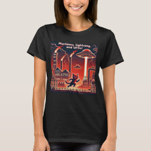 Kat UFO Selfie: Röd planet (kvinnlig skjortpixel) T Shirt