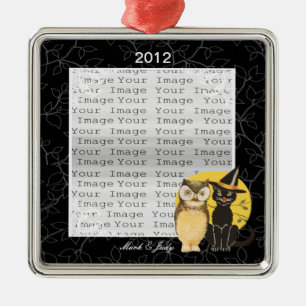 Kat & Uggla Halloween Bröllop Ornament