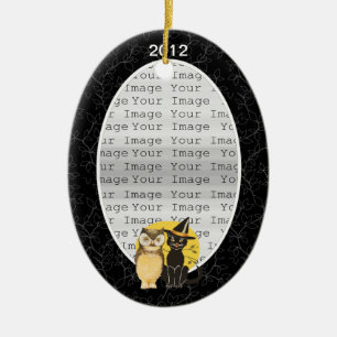 Kat & Uggla Halloween Bröllop Ornament