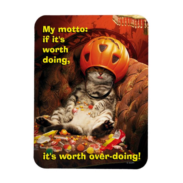 Kat under Candy Bucket Magnet (Vertikal)