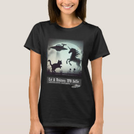 Kat & Unicorn UFO Selfie: Alien Frakt (kvinna) #04 T Shirt