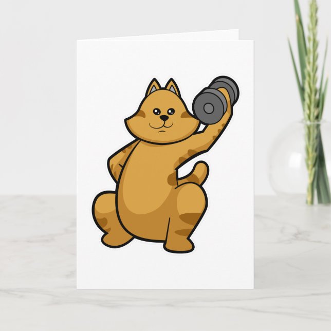 Kat vid axelträning med Dumbbell Kort (Framsida)