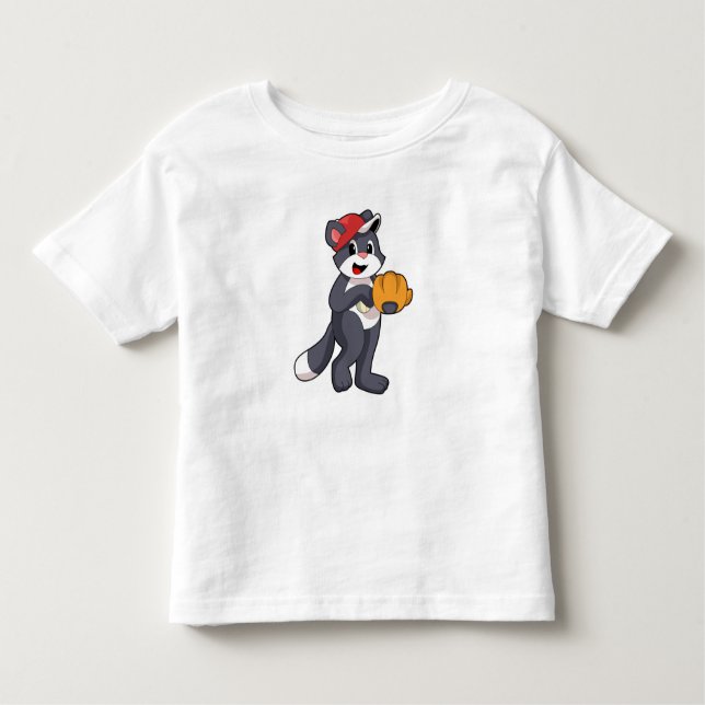 Kat vid Baseball med baskiska handskar.PNG T Shirt (Framsida)