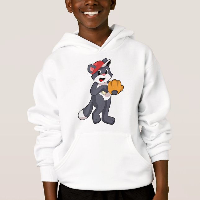 Kat vid Baseball med baskiska handskar.PNG T Shirt (Framsida)