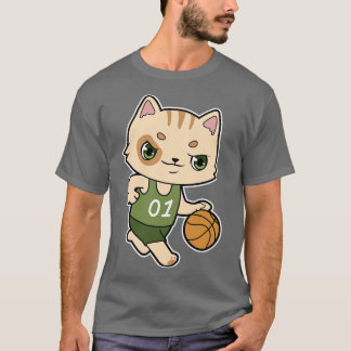 Kat vid Basketball Sports T Shirt