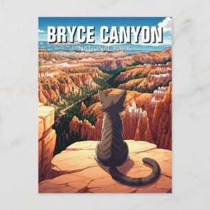 Kat vid Bryce Canyon nationalpark Utah Vykort
