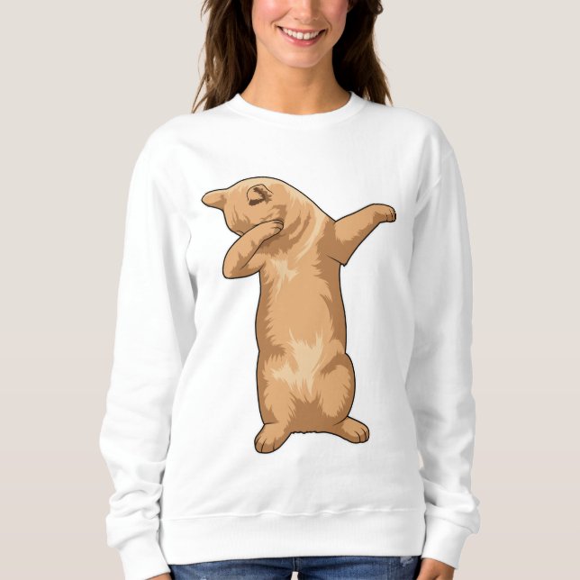 Kat vid Hip hop Dance Dab T Shirt (Framsida)