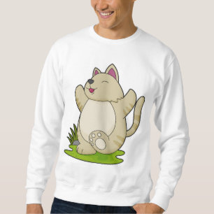 Kat vid Yoga Lång Ärmad Tröja